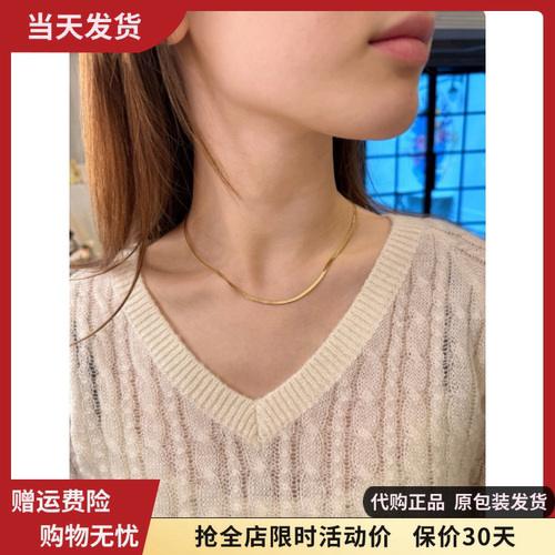 精致金色素圈新款项链女