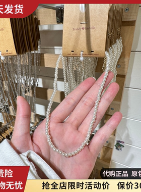 bm项链白色小珍珠链串珠链轻奢ins风百搭夏新款女Brandy Melville