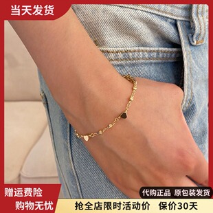 bm手链爱心链条女生春夏新款桃心配饰百搭国内代购brandymelville