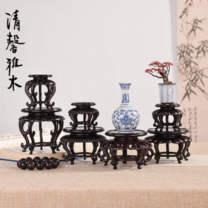 红木新中式摆件底座木托架