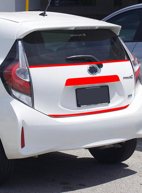 专用于11-20款AQUA改装PRIUS C前期後期改装后备箱车标尾门装饰条