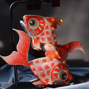 附视频教程非遗竹篾鱼灯材料包新年汉服手持鱼灯兔子灯DIY材料包