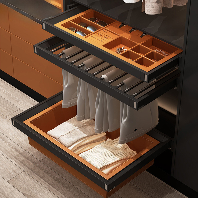 衣柜多功能阻尼推拉裤架