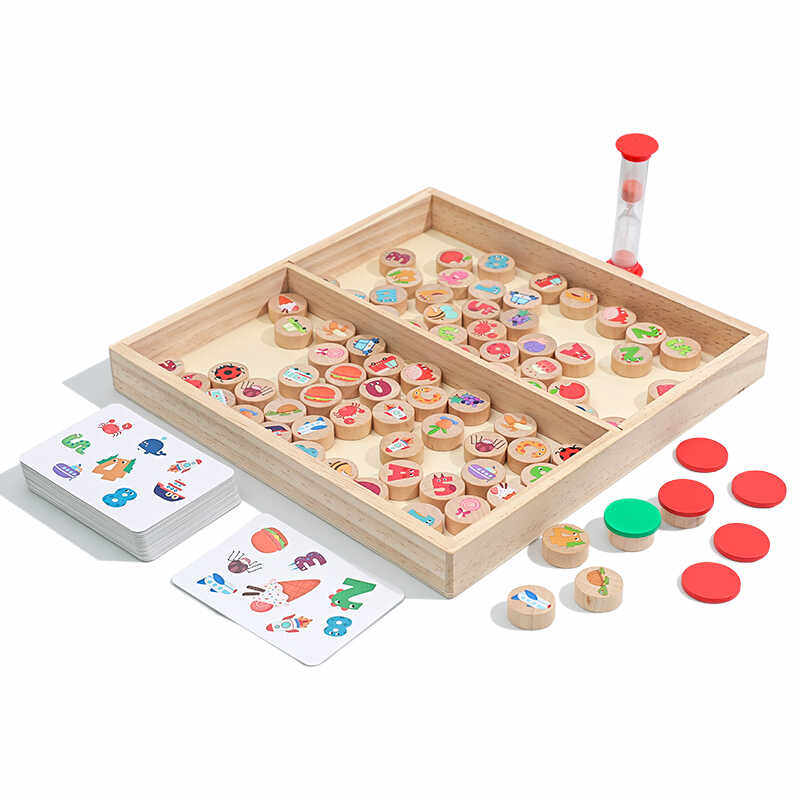 儿童对对碰桌游卡片记忆棋注意力专注力训练益智类思维玩具