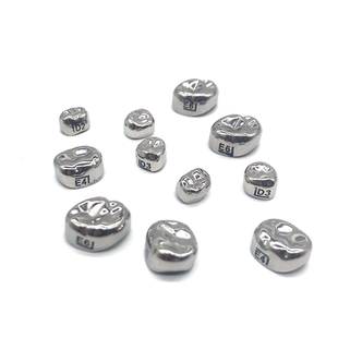 牙科儿童不锈钢牙冠临时冠口腔预成冠套装乳牙牙冠小牙冠5颗/盒