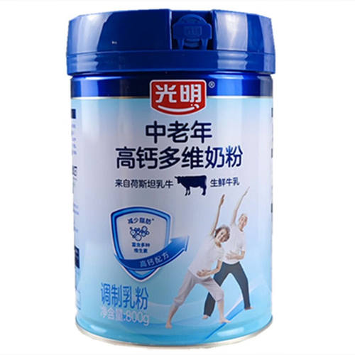 光明奶粉中老年高钙多维奶粉0蔗糖800g罐装【正品保证】