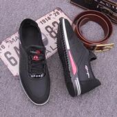 春夏新款 休闲运动板鞋 韩版 男士 子男 潮流一脚蹬懒人鞋 潮牌皮男鞋