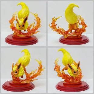 口袋妖怪 宠物小精灵 伊布家族 火伊布 火之石手办摆件生日礼物