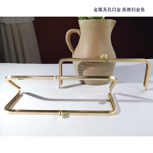 高档扫金出口方形无孔口金20.5cm光滑明亮外贸出口包袋配件