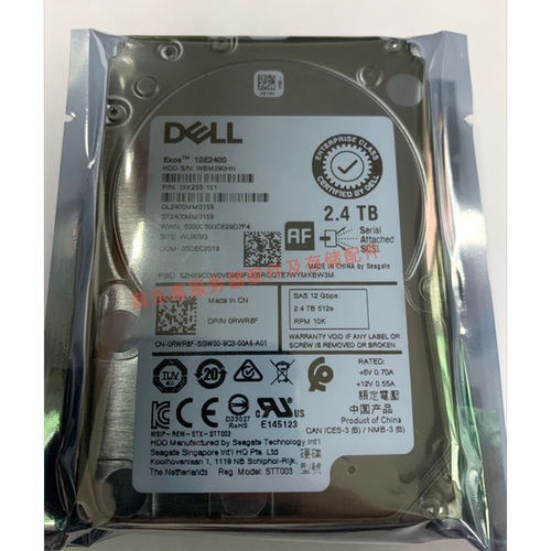 DELL ST2400MM0159 0RWR8F 2.4T 10K 2.5 SAS 12G 256M服务器硬盘