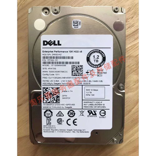 DELL MD3620I MD3620F MD3660F MD3660I储存硬盘1.2T 10K 2.5 SAS