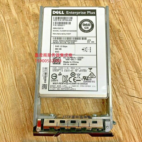 DELL SC2020 SC3020 SCV2080 SC4020 960G SAS SSD 12Gb 储存硬盘