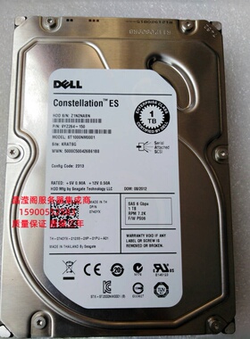 原装 DELL ST1000NM0001 0740YX 1T 7.2K 3.5寸 SAS 服务器硬盘