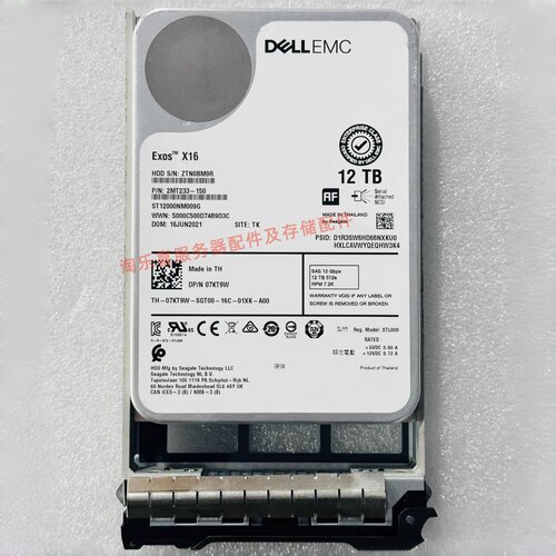 DELL ME4024 ME4084 ME5012 ME5024 12T 7.2K 3.5 SAS 12Gb 硬盘