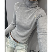 一体绒高领针织衫 内搭上衣冬 毛衣加绒打底小衫 女长袖 气质百搭修身