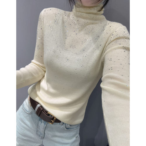 堆堆领毛衣长袖女秋冬款欧洲站