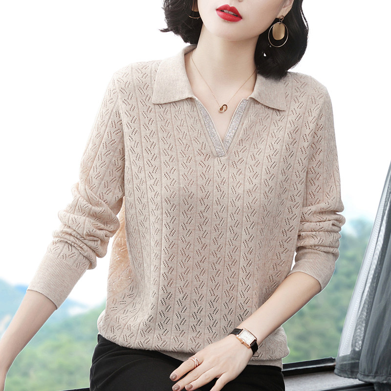 羊毛衫女士洋气2020春秋季新款大码长袖针织衫上衣妈妈打底衫毛衣