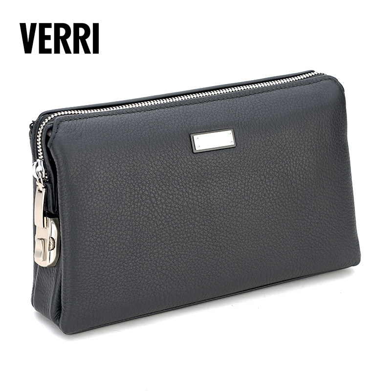 VERRI男士手包真皮手抓包夹包商务软皮大容量手提包密码锁手拿包