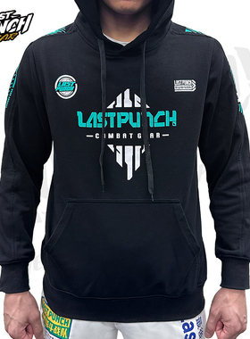 Last punch/简约运动休闲格斗款卫衣 连帽印花长袖上衣