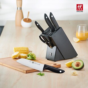 双立人德国炫银PointS刀具套装黑色彩色家用厨房菜刀切菜水果刀