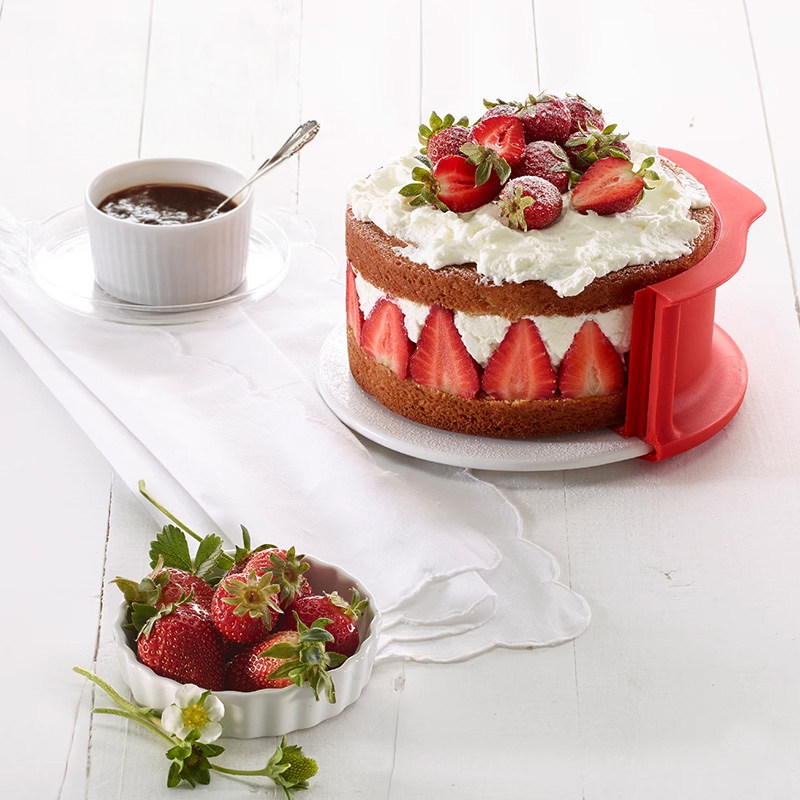 乐葵6寸圆形活扣草莓奶油蛋糕模具圆形分层硅胶烘焙工具家用创意