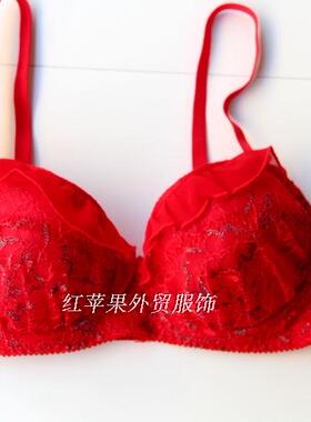包邮本命年大红蕾丝薄款性感文胸胸罩70B75A75B80A80B85A85B