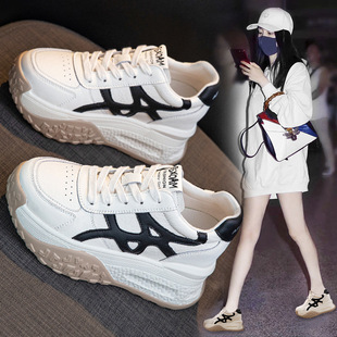 厚底真皮软底休闲老爹鞋 内增高9CM德训阿甘鞋 新款 2025秋季 女爆款