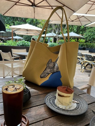 高质感针织灵缇狗托特包通勤包