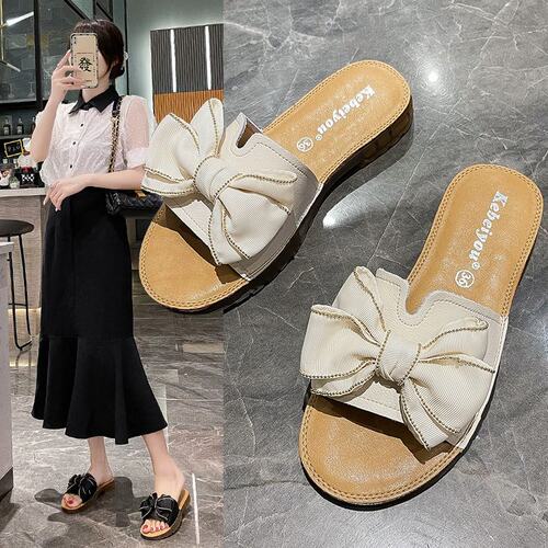 一字拖凉拖鞋沙滩牛筋真皮孕妇