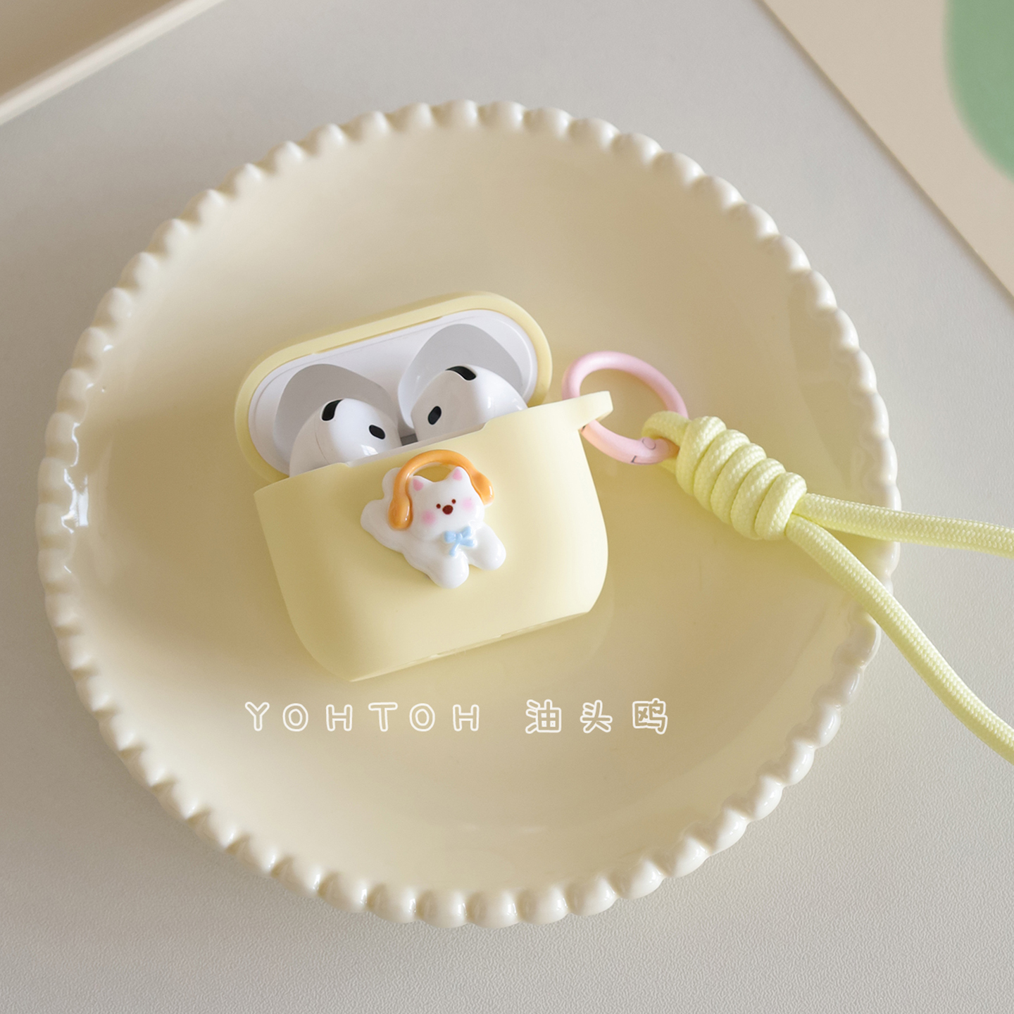 可爱小狗适用于苹果airpodspro3保护套AirPods4降噪无线蓝牙外壳AirPods Pro2硅胶连体耳机软壳2/3二三四代套