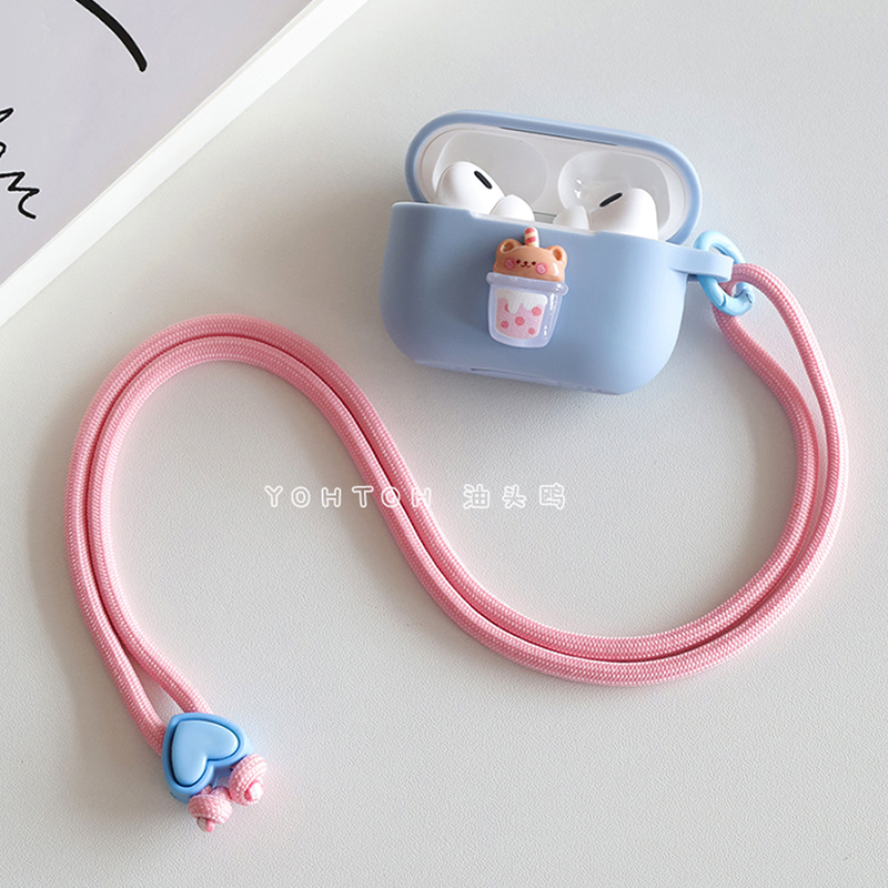 苹果柔软耳机保护套可挂脖