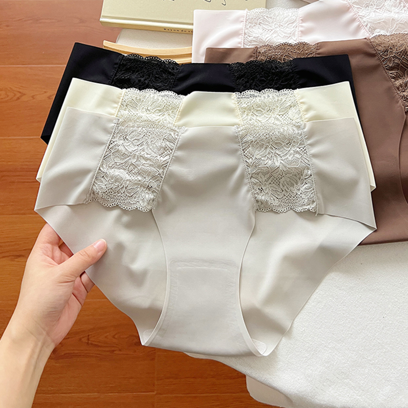 法式女生无痕冰丝女士三角纯棉裆