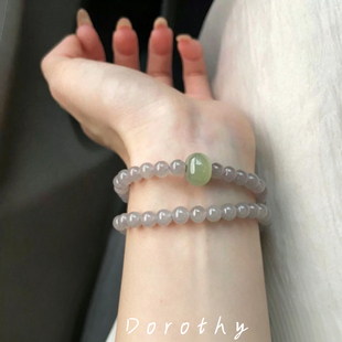 Dorothy |双层叠戴中式复古烟紫手串冰糯紫罗兰双圈手链小众简约