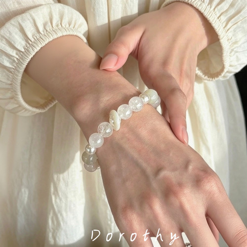 白水晶手串高品质女精致链女款