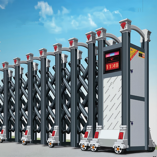 铝合金遥控电动伸缩门定制安装