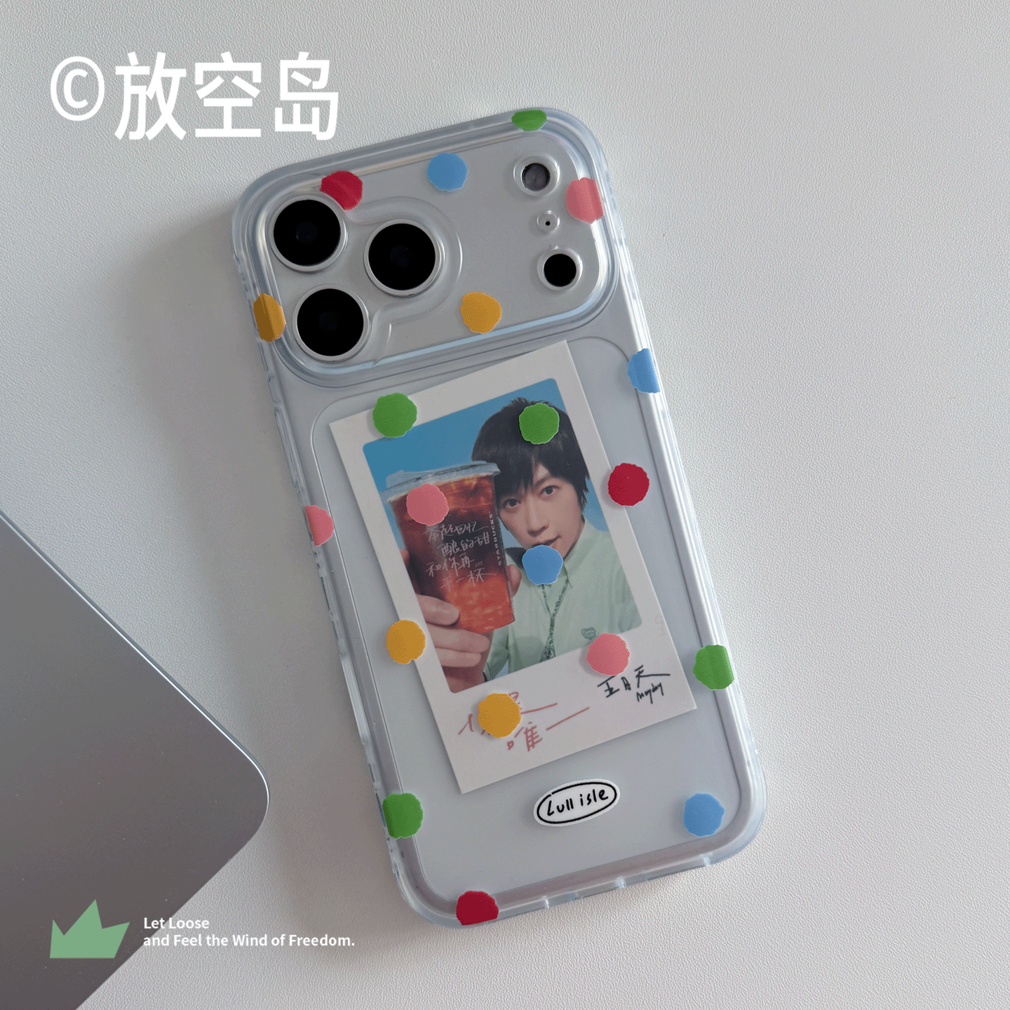 放空岛原创正版丨快乐波波丨波点mini角双层imd磁吸透明小卡手机壳五月天阿信17promax ins全包防摔包相机键