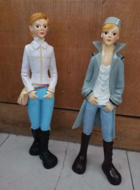 瑕疵特价处理一对时尚女装模特女团橱窗展示摆件