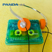 透明随身听 套装 小咪头头戴式 好看又好听 拆机 耳机 熊猫W10i