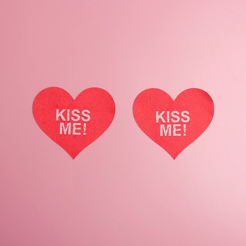红心kiss me 一次性乳贴透气防走光 性感布面胸贴 超薄 夜店 情趣