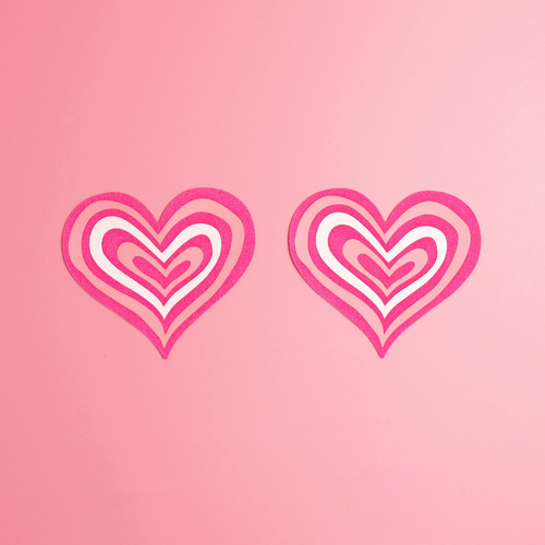 爱的漩涡情人节粉色心形个性胸贴