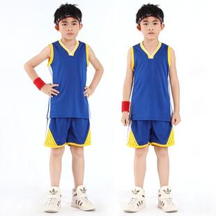 儿童篮球服背心速干球衣训练营训练球衣套装蓝色