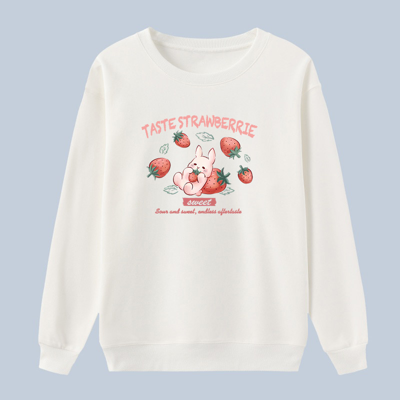 圆领卫衣女秋冬季韩版宽松显瘦卡通印花大码圆领学生套头胖MM上衣