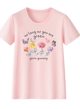 纯棉T恤女短袖26夏装新款宽松韩版女装加大码体恤潮学生少女上衣