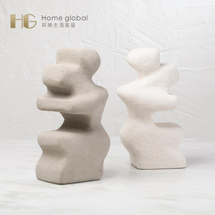 设计师美洲风格 悦生活软装 南美墨西哥简约抽象雕塑样板间轻奢摆件