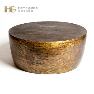 软装设计师东南亚茶几印度黄铜伊兹密尔鸡尾酒桌样板房间沙发边几