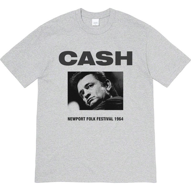 约翰尼卡什Johnny Cash乐队音乐节复古短袖男女情侣T恤纯棉tshirt
