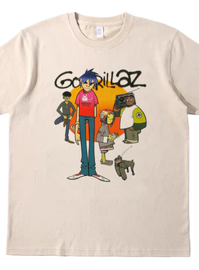 Gorillaz Blur Damon Albarn短袖bf男女情侣T恤纯棉tee原创tshirt