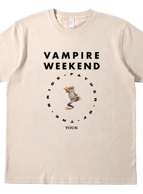 Vampire Weekend音乐节T恤复古vintage男女宽松tee情侣纯棉tshirt