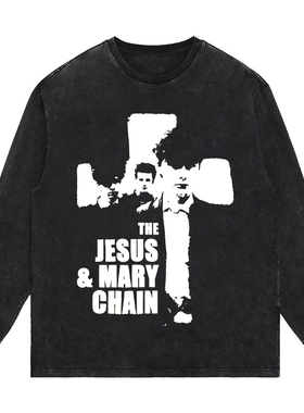 JAMC摇滚复古乐队 水洗做旧vintage重磅纯棉长短袖男女T恤卫衣tee