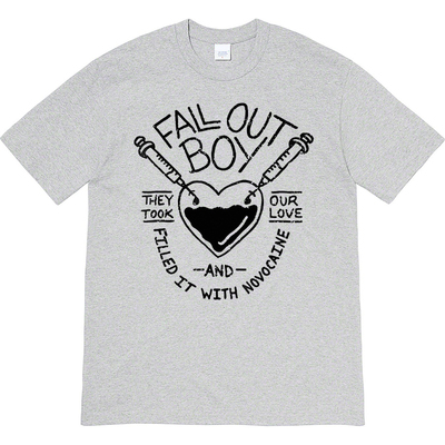 fall out boy摇滚乐队EMO音乐节 美式复古短袖男女情侣T恤纯棉tee